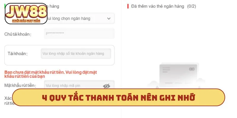 4 quy tắc thanh toán nên ghi nhớ