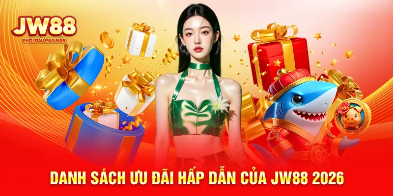 Danh sách ưu đãi hấp dẫn của JW88 2026